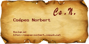 Csépes Norbert névjegykártya