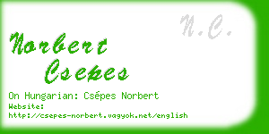 norbert csepes business card
