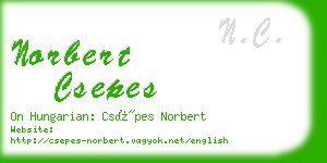 norbert csepes business card